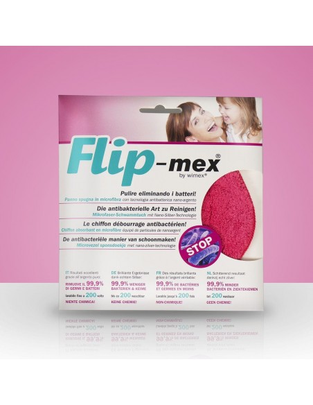 Panno spugna Flip-mex. Microfibra Antibatterica. 16x16 cm