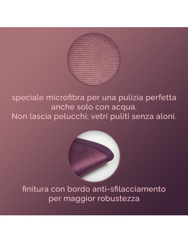 Panno vetri in microfibra. Pulisce solo con...