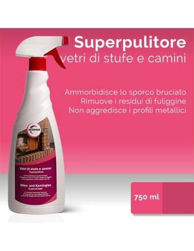 Superpulitore per vetri di stufe e camini. 750ml