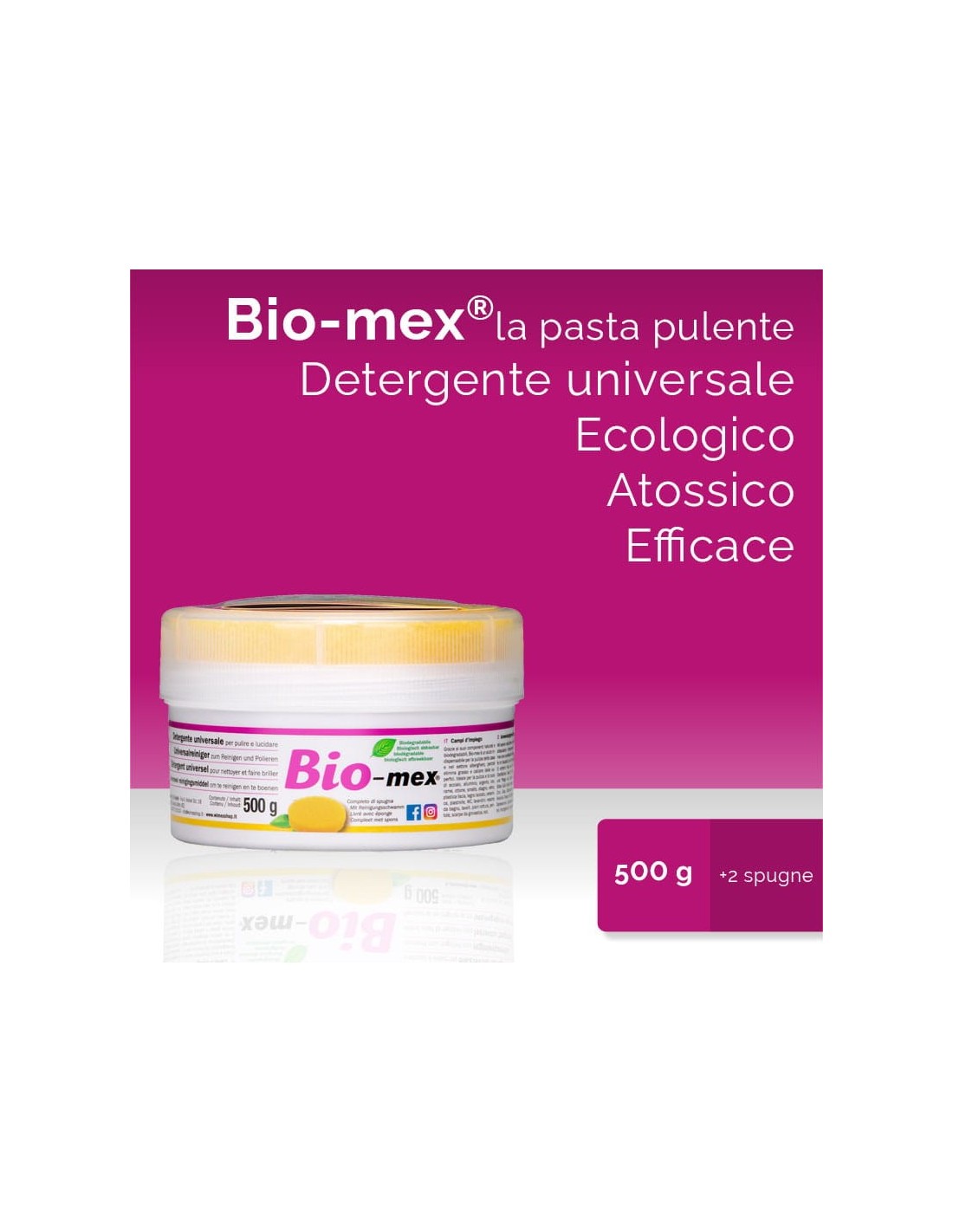 Bio-mex Detersivo Solido Multiuso Ecologico. La pasta pulente che deterge,  sgrassa e lucida! 
