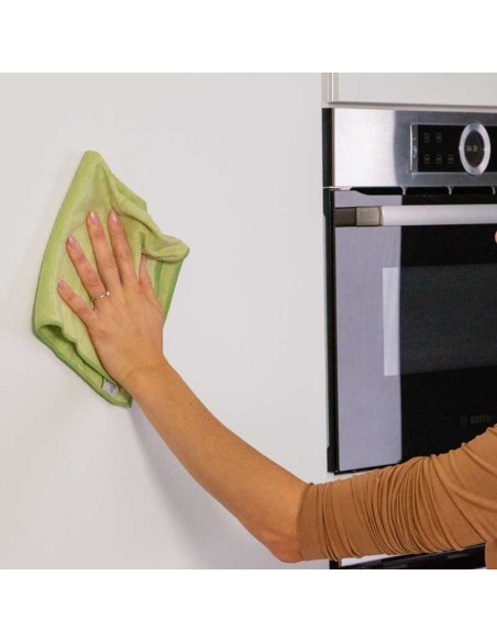 2 Panni in Microfibra Antibatterica Magic Silver. Giallo + verde. 40x40 cm