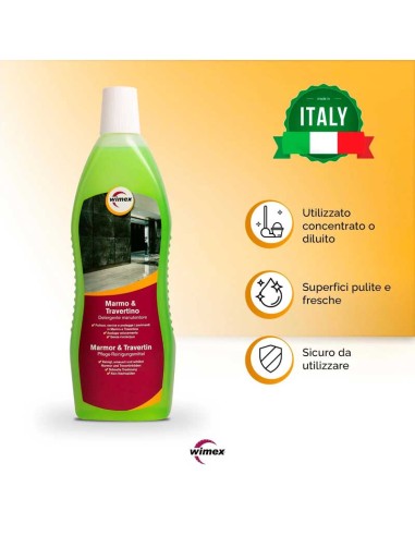 Detersivo pavimenti marmo e travertino. 1 litro