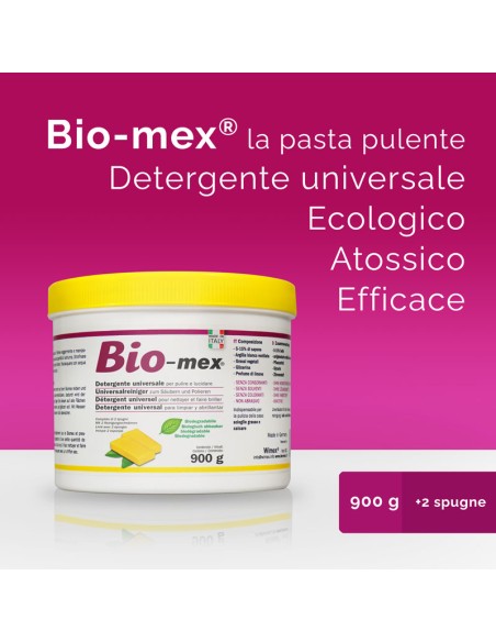Bio-mex 900gr detergente universale ecologico. 2 spugne incluse