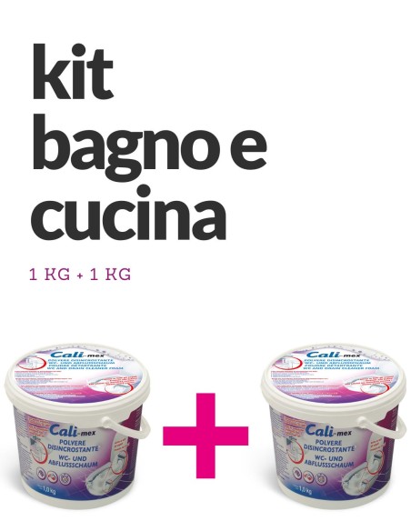 Cali-mex polvere pulizia e manutenzione scarichi a base di acido citrico. 2kg