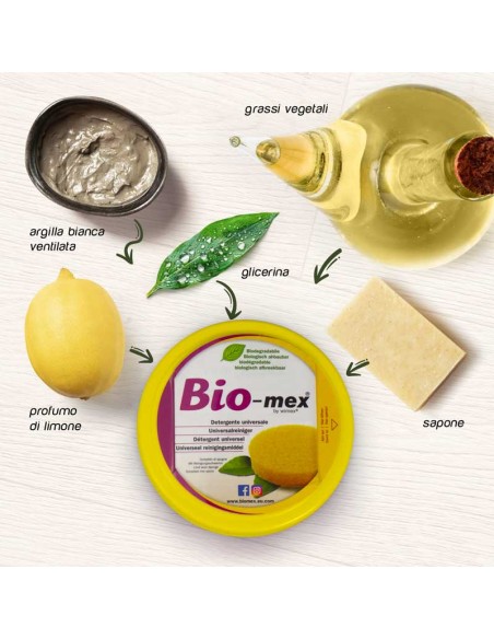 Bio-mex 300gr detergente universale ecologico - 1 spugna inclusa
