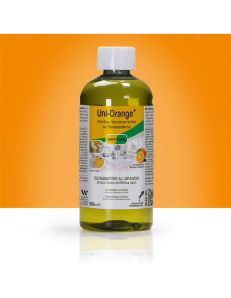 Detergente sgrassatore concentrato all'arancia per uso puro e diluito