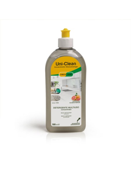 Uni-clean detergente universale concentrato 500 ml con spruzzino e Acido Citrico granulare 500gr