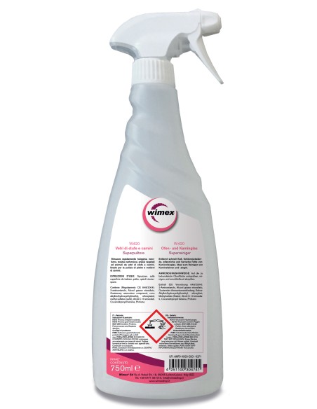 Superpulitore per vetri di stufe e camini. 750ml