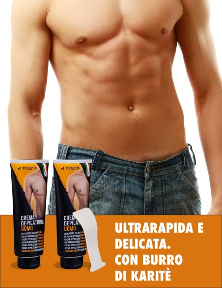 Crema Depilatoria Uomo per corpo e Zone Intime