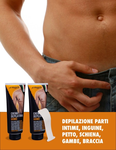 Crema Depilatoria Uomo per corpo e Zone Intime