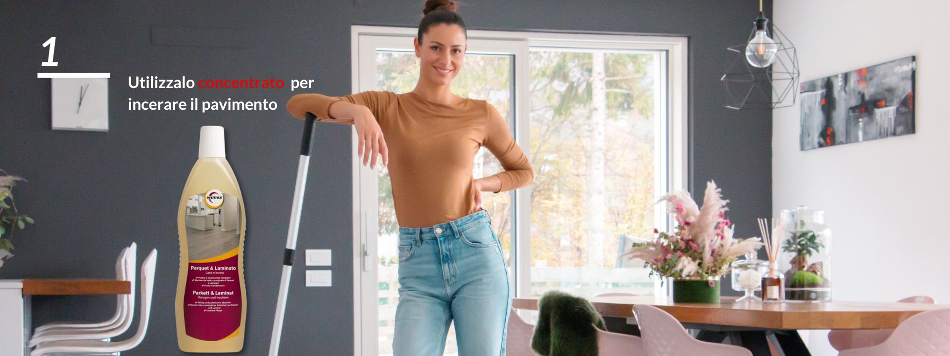 Utilizzalo concentrato per incerare il pavimento
