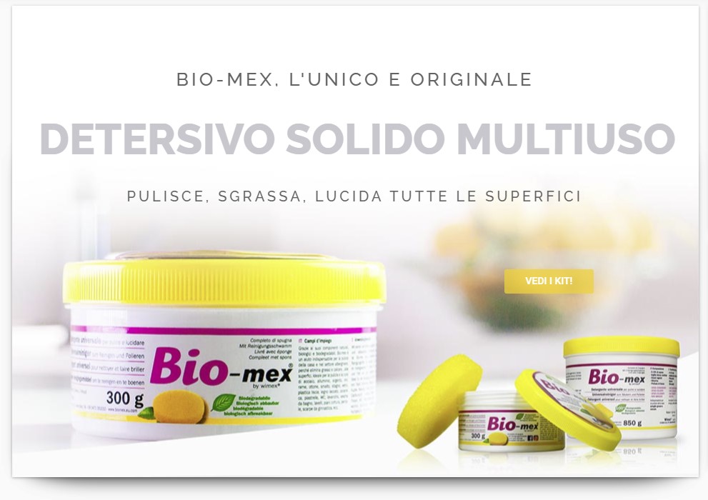 Bio-mex® - Detergente Solido Universale - 300gr - Naturale e Biodegradabile  - Kit 2 Pezzi